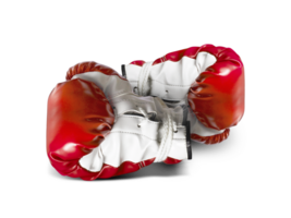 Red fighting gloves, transparent background png