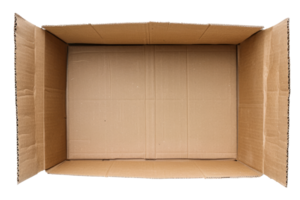 AI generated Open empty cardboard box isolated png