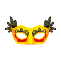 amarillo carnaval máscara gratis png