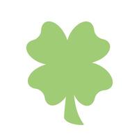 Four-leaf clover icon. Vector clover silhouette isolated on white background