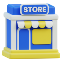 Store 3D icon design for poster banner png