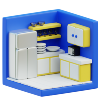 cocina 3d icono diseño para póster bandera png