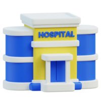 Hospital 3D icon design for poster banner png