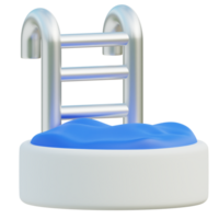 zwembad 3d icoon ontwerp voor poster banier png