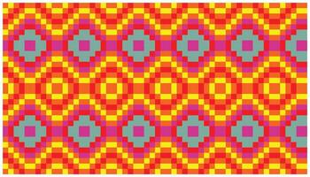 Seamless Repeatable Abstract Tribal Pattern Background that is seamless and repeats.  Ethnic Seamless Repeatable Pattern pixelation background in contras color vector