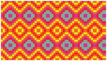 Seamless Repeatable Abstract Tribal Pattern Background that is seamless and repeats.  Ethnic Seamless Repeatable Pattern pixelation background in contras color vector