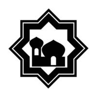 Ramadan Kareem Mosque Icon. Flat style design. Vector illustration. Abstract illustration of simple icon in flat style. Element graphic design template with a religious theme