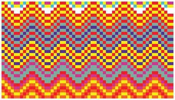 Seamless Repeatable Abstract Tribal Pattern Background that is seamless and repeats.  Ethnic Seamless Repeatable Pattern pixelation background in contras color vector