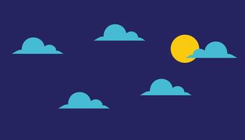 Clouds and sun. Vector illustration. Flat design style. EPS 10. Simple background abstract illustration in flat style. Element graphic design template with a natural theme