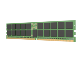 3d realistisch ddr5 RAM renderen - op het randje geheugen visualisatie png