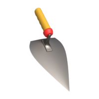 3d realistisch metselwerk troffel gereedschap renderen png