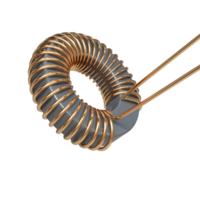 Electronic Inductor rendering, technology design element png