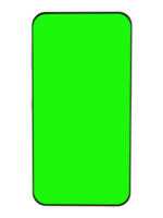 3d realistico mobile Telefono con verde schermo, cellulare per finto design. png