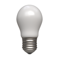 3D White Bulb Realistic Rendering - Illuminating Precision png