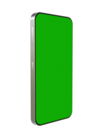 3d realistisk mobil telefon med grön skärm, mobiltelefon för falsk design. png