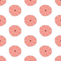 Sea shells seamless pattern, trendy pattern of seashells vector