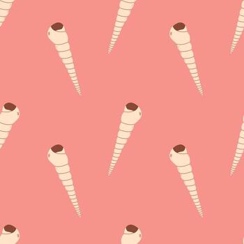 Sea shells seamless pattern, trendy pattern of seashells vector