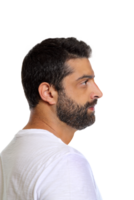 barbuto giovane uomo nel casuale attrezzatura su ritagliare sfondo png
