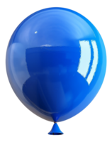 AI generated Reflective blue balloon on transparent background - stock png. png
