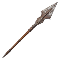 AI generated Ancient war spear isolated on transparent background png