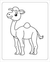 Cute Animals Coloring Pages for kids, Animals Vector