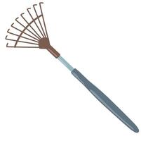 Garden cleaning tools gardening rake vector