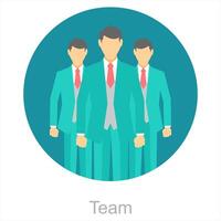 Team and teamwork icon concept vector