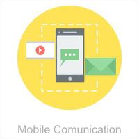 Mobile Communication and conversation icon concept vector