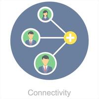 Connectivity and connection icon concept vector