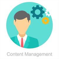 Content Management and business icon concept vector