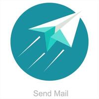 Send Mail  and sent icon concept vector