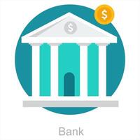 Bank and money icon concept vector