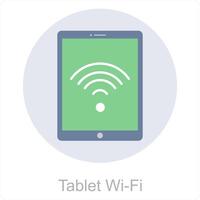 Tablet WIFI and mobile icon concept vector