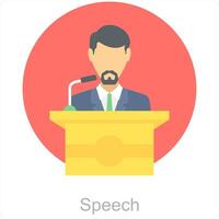 Speech and lecture icon concept vector