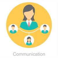 Communication and work icon concept vector