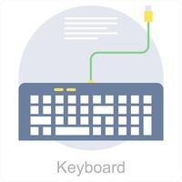 Keyboard and type icon concept vector