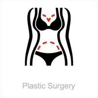 plastic surgery and skin care icon concept vector