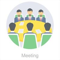 Meeting and presentation icon concept vector