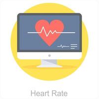 Heart Rate and heart icon concept vector