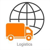 Logistics and truck icon concept vector