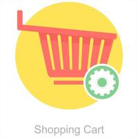 Shopping Cart and cart icon concept vector
