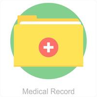 Medical Record and record icon concept vector