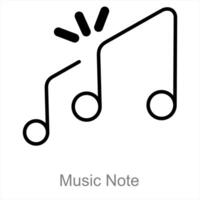 Music Note and melody icon concept vector