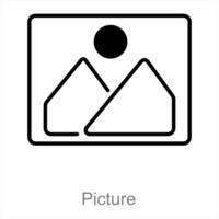 Picture and camera icon concept vector