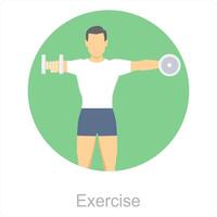 Exercise and yoga icon concept vector