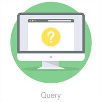 Query and help icon concept vector