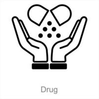 Drug and pill icon concept vector