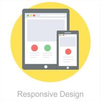 Responsive Design and online icon concept vector