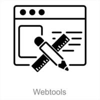 web herramientas y código icono concepto vector