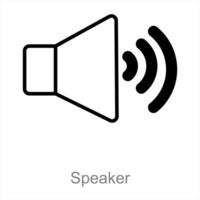 Speaker and sound icon concept vector